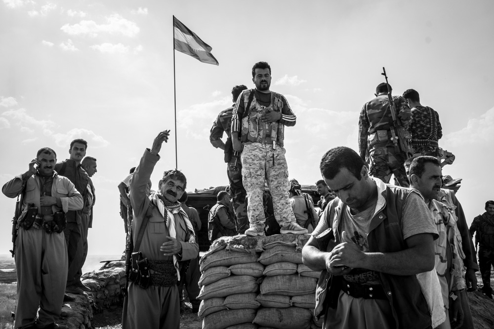 مقاتلو البيشمركة في بعشيقة – تصوير: تصوير: الكساندر افونسو